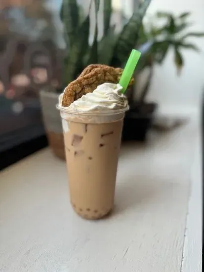 Peach Cobbler Bubble Tea