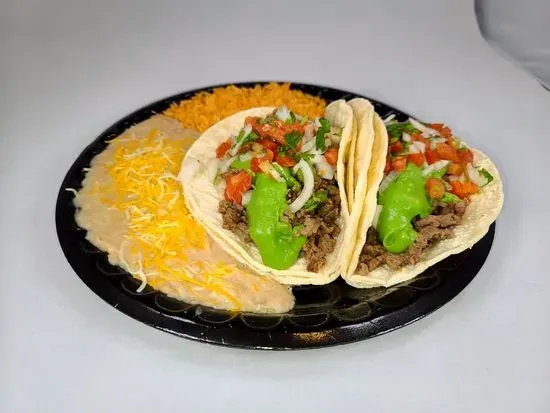 8. Two Carne Asada Tacos Plate