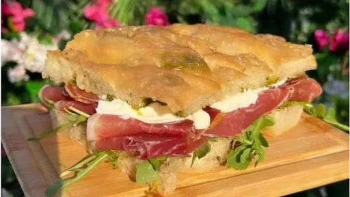 Prosciutto Pesto Focaccia Sandwich