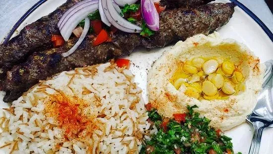 *BEEF KAFTA KEBAB COMBO LUNCH