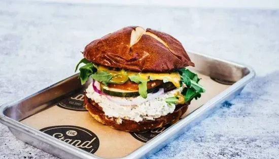 Tuna Salad on Pretzel Bun