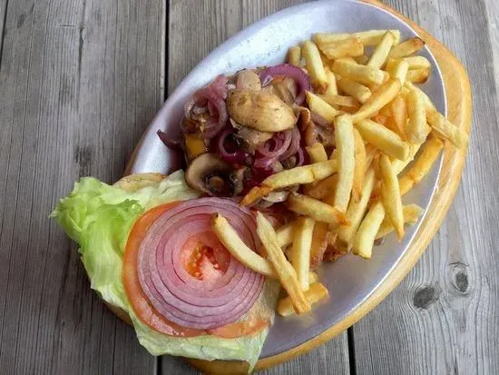 Mushroom & Onion Burger