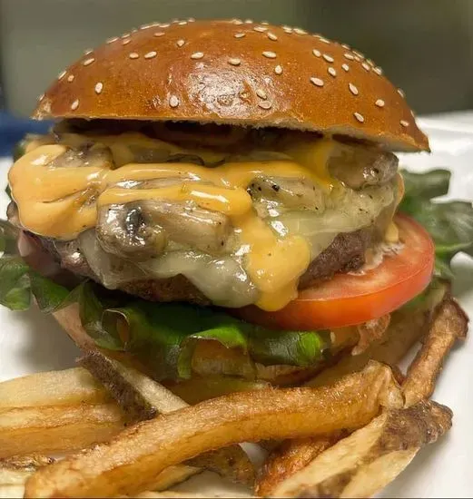 Mushroom Swiss Burger