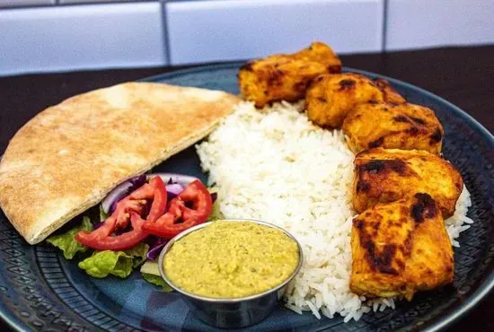 1. Chicken Kabob Plate