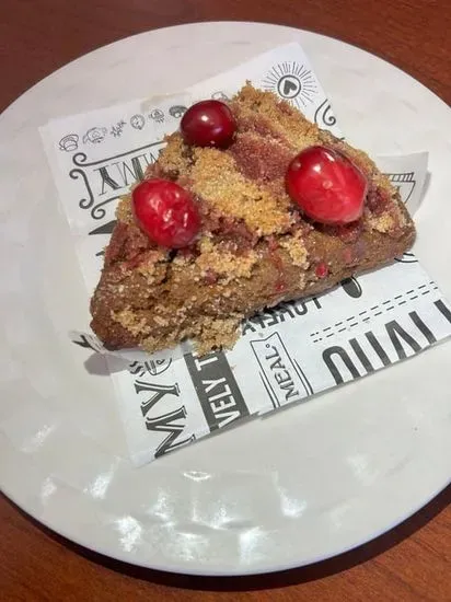 Gingerbread Scone w/ Cranberry Glaze (V/P)