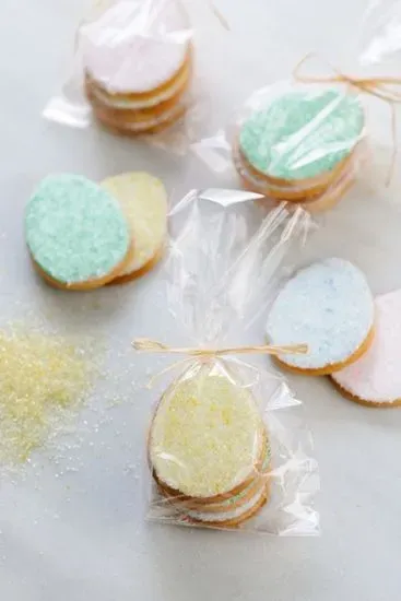 4 Easter Egg Cookies in a Bag