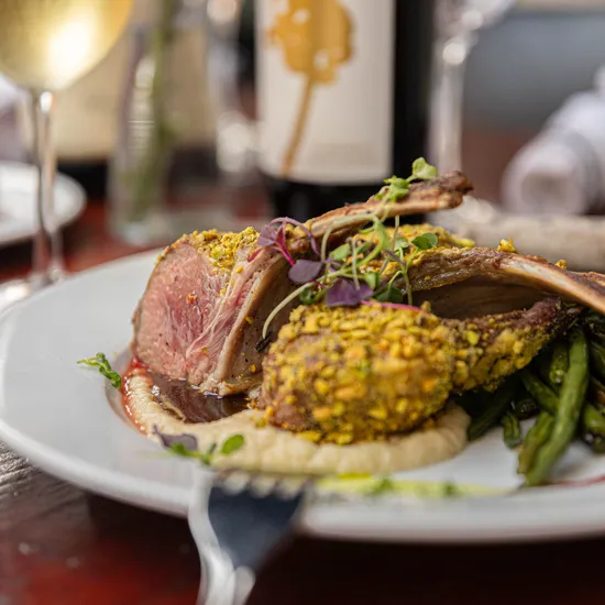 Pistachio Dijon Crusted Lamb Chops