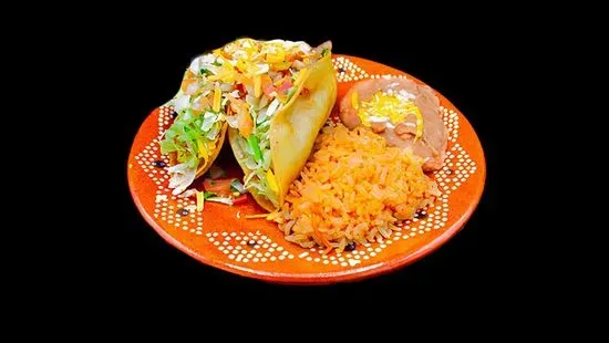 2 Hard Tacos Chicken Or Beef Combo