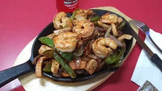 Fajitas de camarón