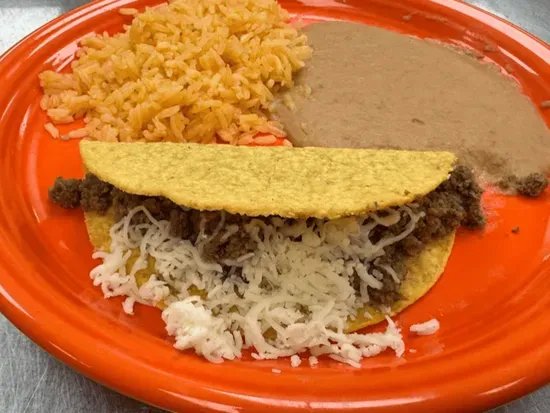 Taco, Rice and Beans