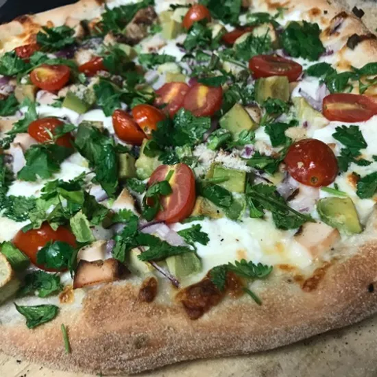 Avocado Chicken Pizza