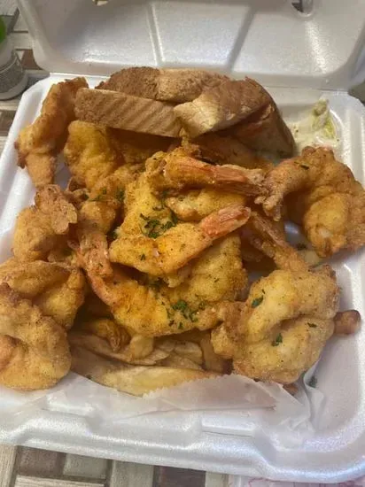 9 butterfly Shrimp & 2 Catfish Fillet Meal