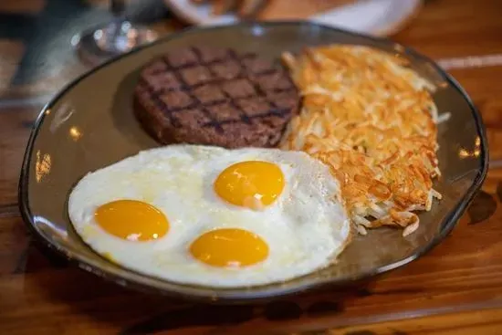 Hamburger Patty & Eggs