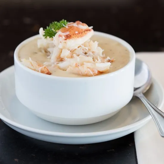 Crab Topped Clam Chowder