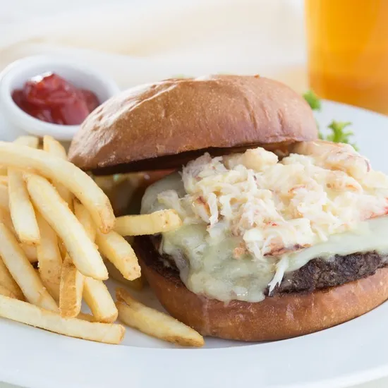 Crab Topped Burger