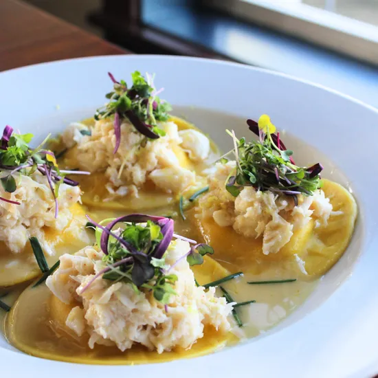 Dungeness Crab & Shrimp Burrata Ravioli