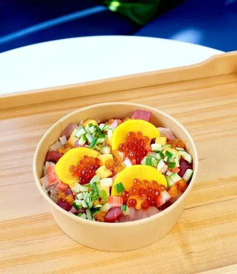 Chirashi Don with assorted sashimi over sushi rice