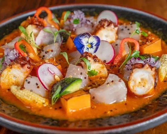 Ceviche Pescado y Pulpo Tres Ajies