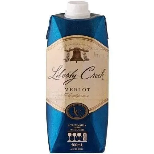 Liberty Creek Merlot Tetra Pack - Red Wine from California - 500ml Carton