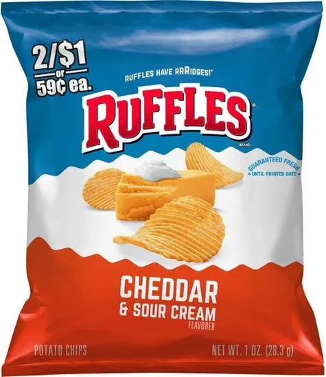 Ruffles Potato Chips Cheddar & Sour Cream Flavored