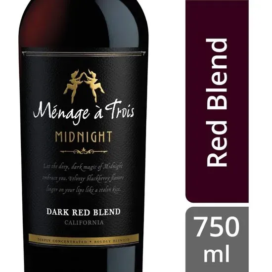 Menage a Trois Midnight Dark Red Blend 2020 Red Wine - California