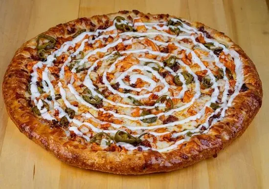 Piery Chicken Bacon Ranch Pizza