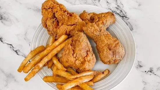 Fried Chicken W/ Fries 4 Pcs