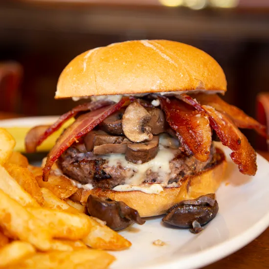 Mushroom, Bacon & Swiss Burger*