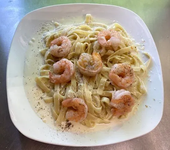 Fettuccine Alfredo with Shrimp