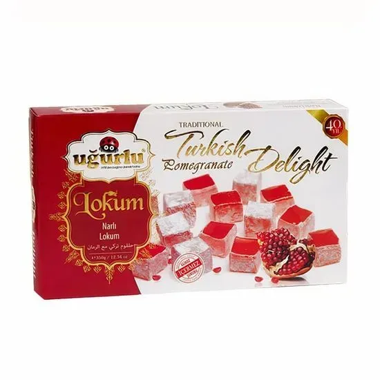 Turkish delight with pomegranate flavor  