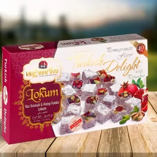 Turkish delight with pomegranate pistachio