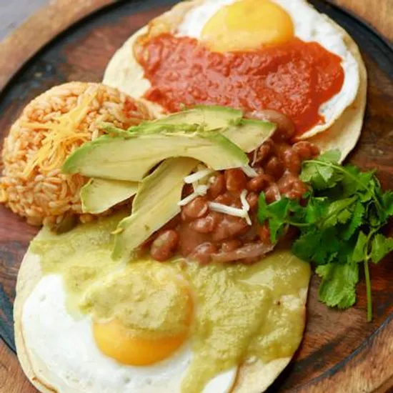 Huevos Divorciados from the R&R Taqueria menu