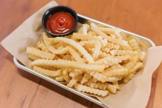 Tray of Crinkle Cut Fries