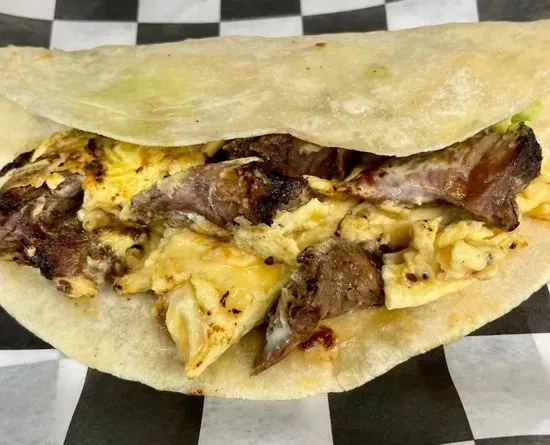 Carne Asada, Egg & Cheese Taco