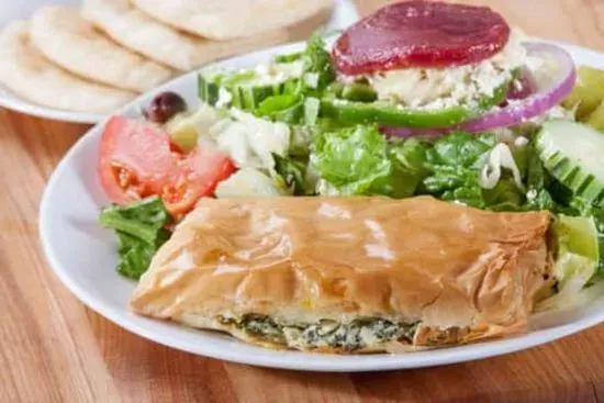 Spinach Pie with Greek Salad