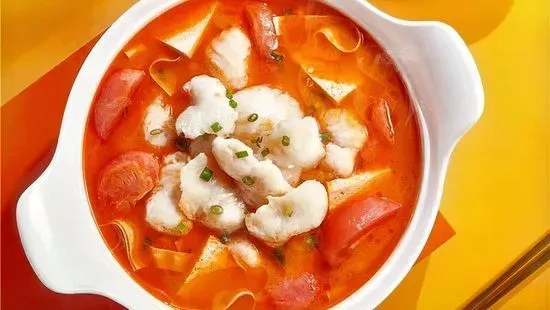 Tomato Flavor Fish Soup （Large size with snakehead fish) / 公举蕃茄鱼 黑鱼大份