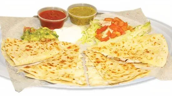 Quesadilla w meat or just cheese( make your selection in the menu)