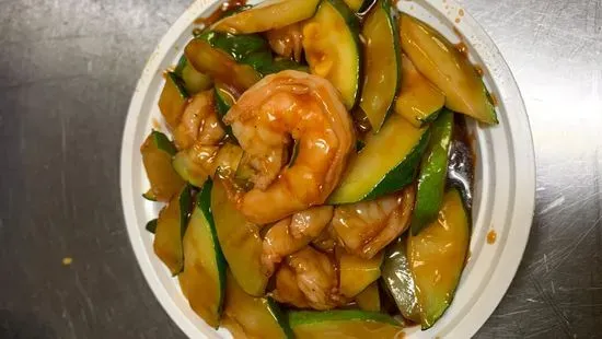 青瓜蝦 / 92. Jumbo Shrimp with Zucchini