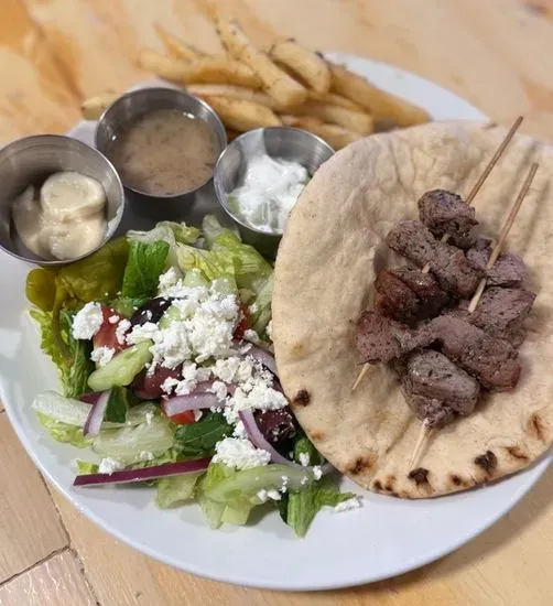 Steak Souvlaki Platter