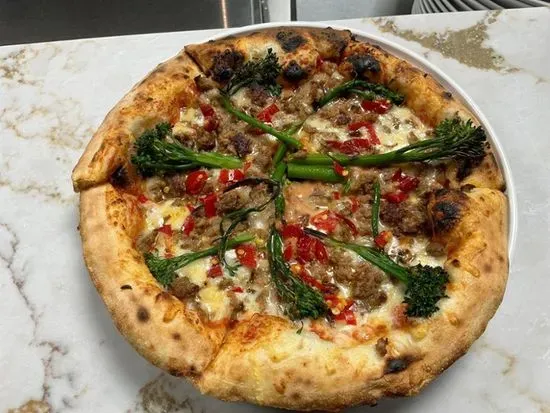 Sausages & Broccolini Pizza