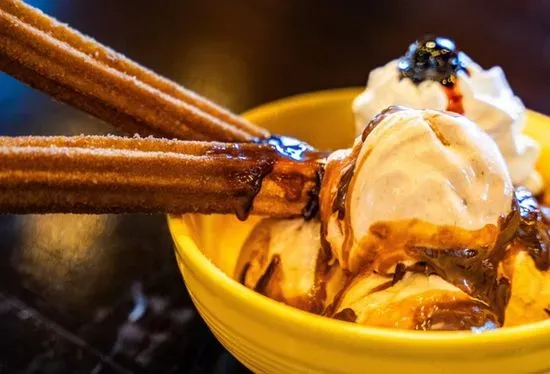 Churro Ice Cream Sundae