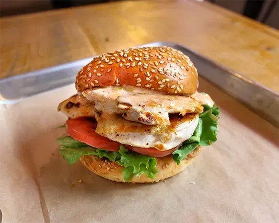 Double Seared Chicken Burger