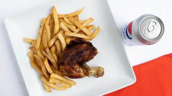 2. ¼ Chicken with fries and soda