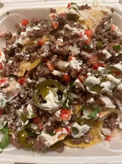 Ground beef Nachos