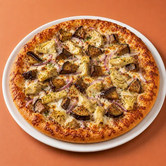 EGGPLANT & ARTICHOKE PIZZA