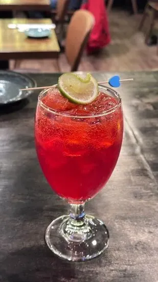 Iced Red Sour Soda