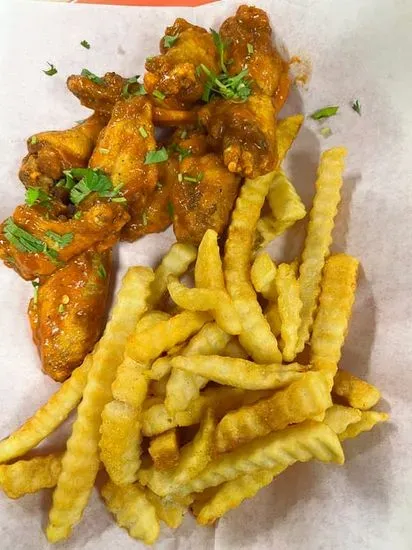 51. Hot Wings with French Fries