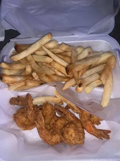 1pc Catfish & 5 Jumbo Shrimp