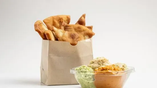 Pita Chips with Hummus