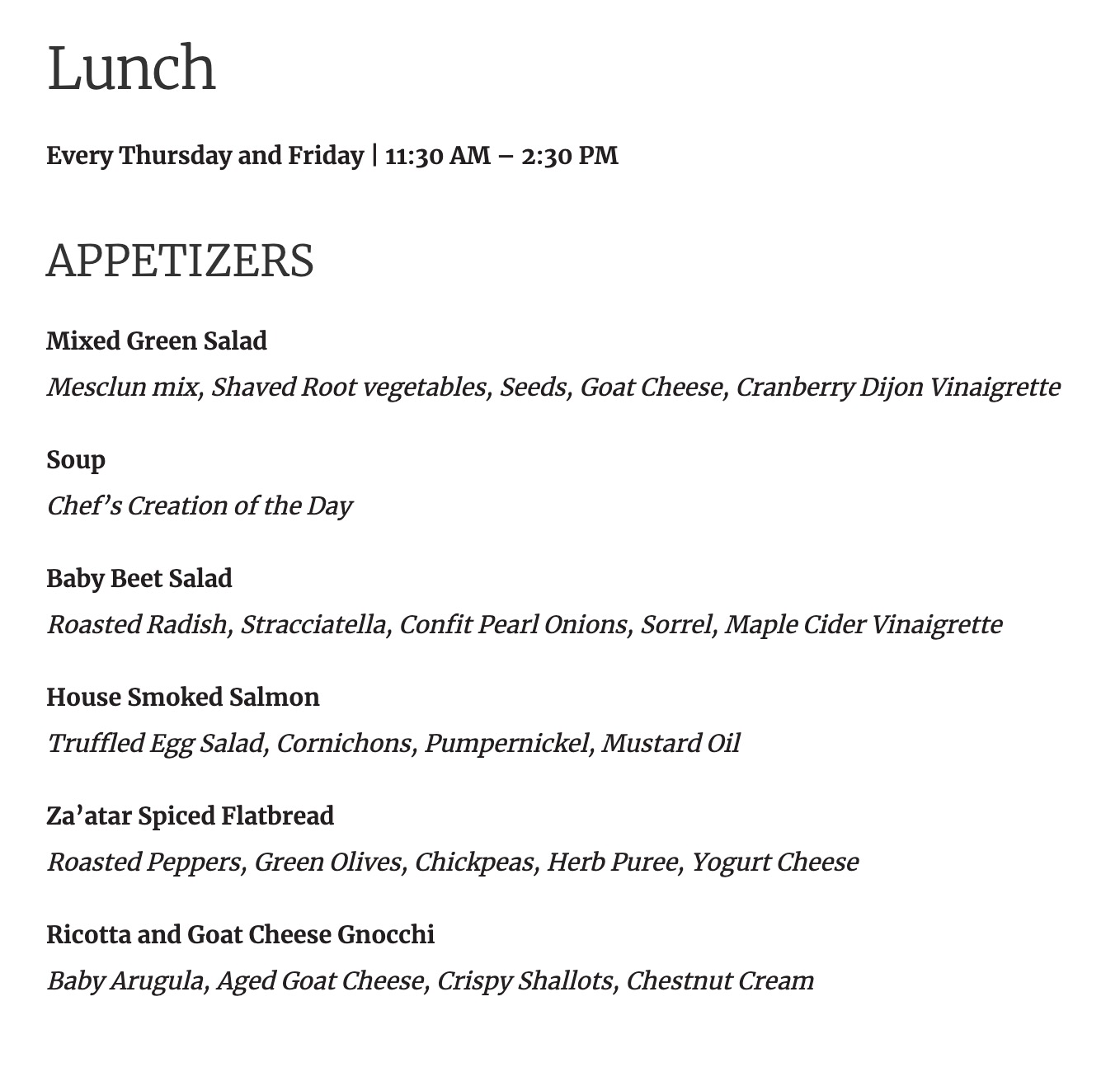 Lunch Menu